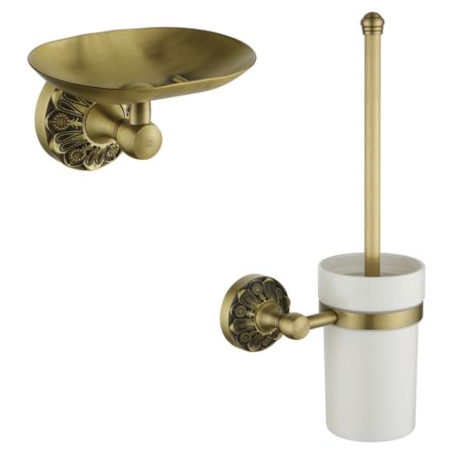 Dish Brush Bamboo - Toilet Brush Holder + Soap Dish