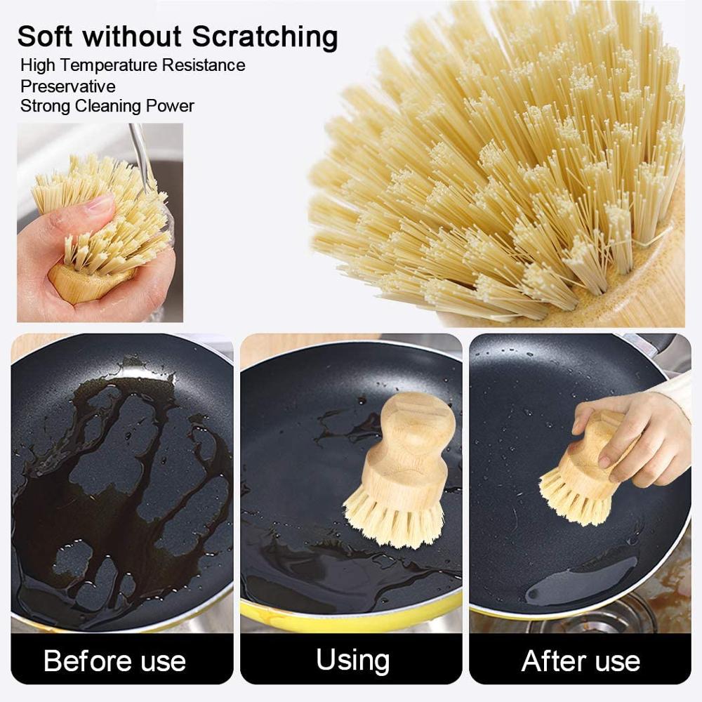 Bamboo Dish Scrub Brushes Natu - Dish Brush Bamboo 리뷰 및 가격