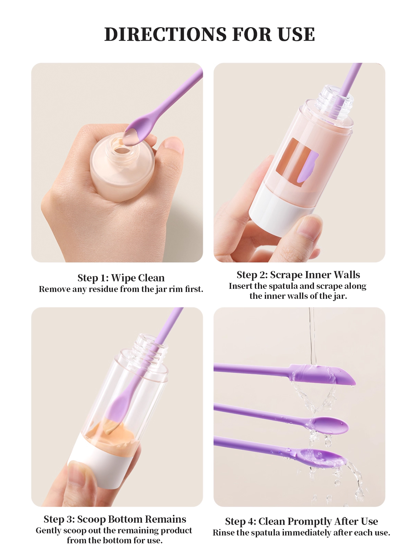 3Pcs Makeup Spatula Set Double - Zero Waste Kit Travel 리뷰 및 가격