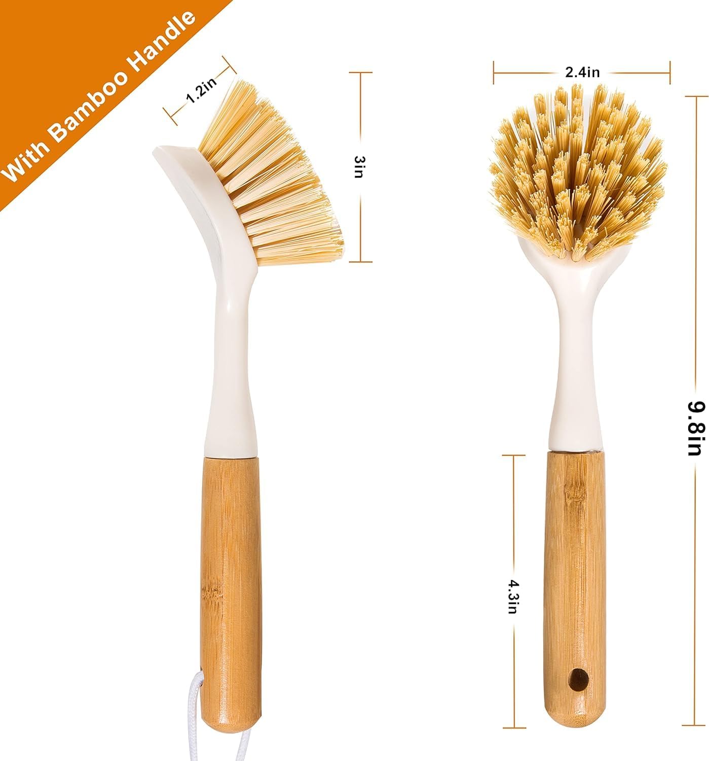 2 Pack Kitchen Dish Brushes wi - Dish Brush Bamboo 리뷰 및 가격