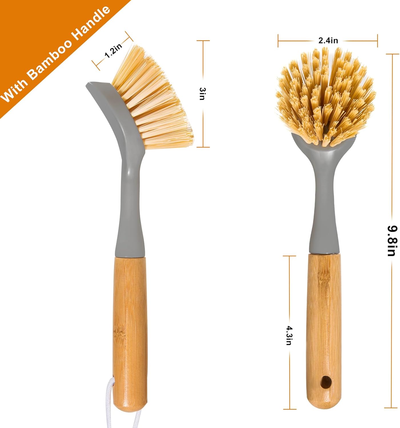 2 Pack Kitchen Dish Brushes wi - Dish Brush Bamboo 리뷰 및 가격