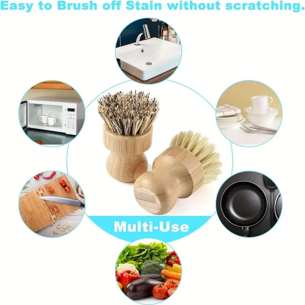 1/2/3pcs Multi-Functional Kitc - Dish Brush Bamboo 리뷰 및 가격